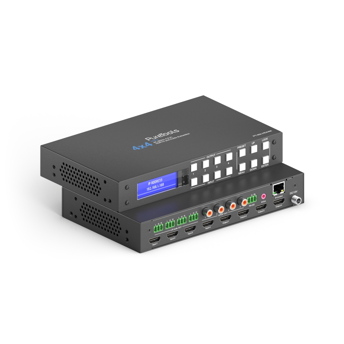 Матричный коммутатор Purelink PT-MA-HD44M PureTools - 4x4 4K 18Gbps HDMI Matrix with Audio De-Emb